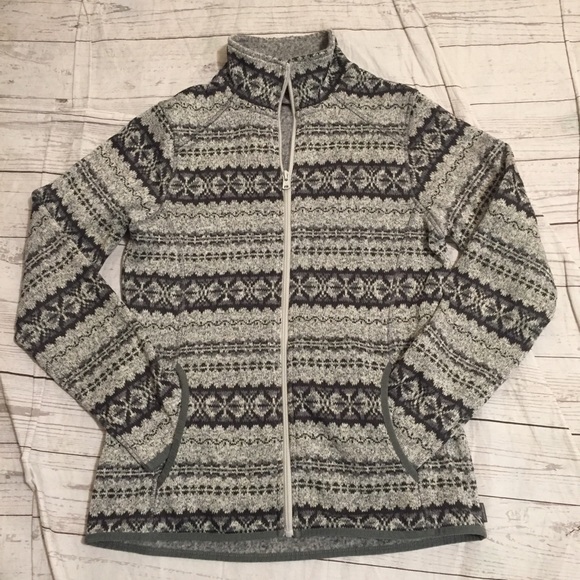 Eddie Bauer Cardigan Fair Isle Pattern - Picture 1 of 5